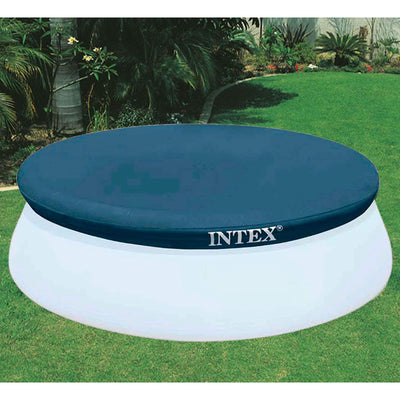 Intex 8' Round Cover for Above Ground Pools with 7" Floating Chlorine Dispenser - VMInnovations