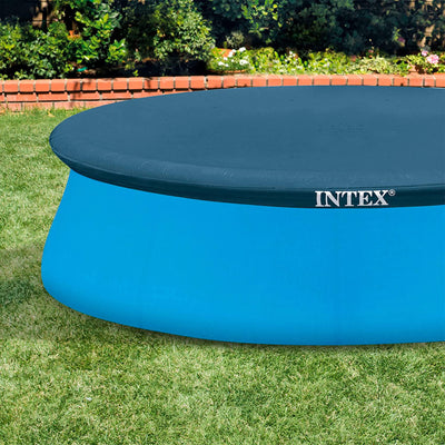 Intex 8' Round Cover for Above Ground Pools with 7" Floating Chlorine Dispenser - VMInnovations