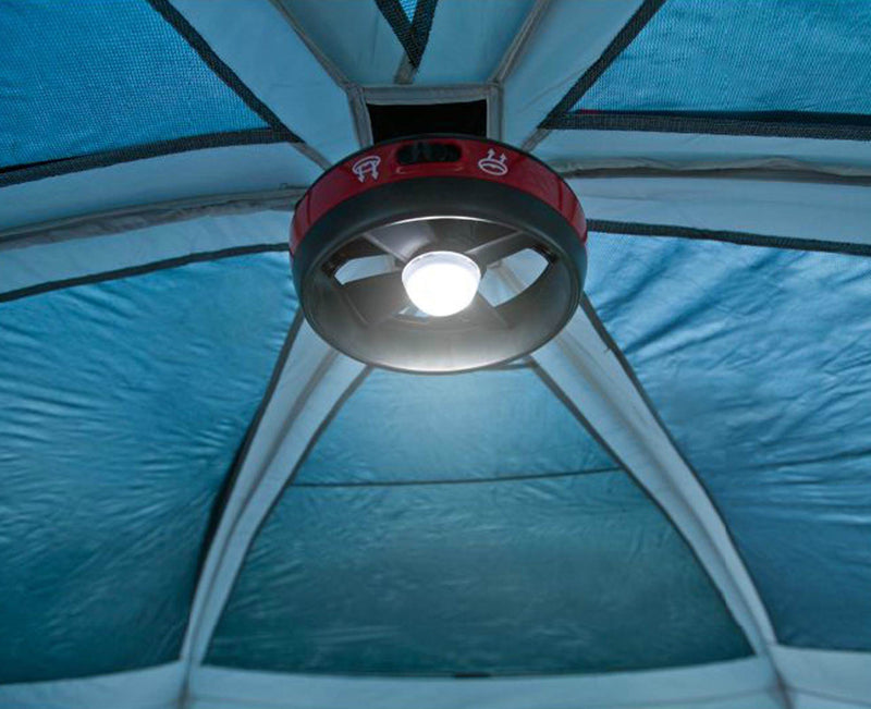 Coleman Prairie Breeze 9 Person Camping Tent w/Fan & Light | 14 x 10&