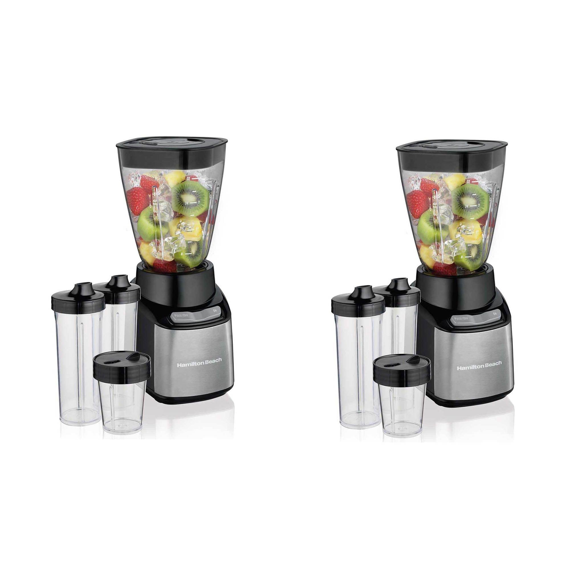 Hamilton Beach Stay or Go 32 Ounce Smoothie Blender with To Go Cups (2 Pack)