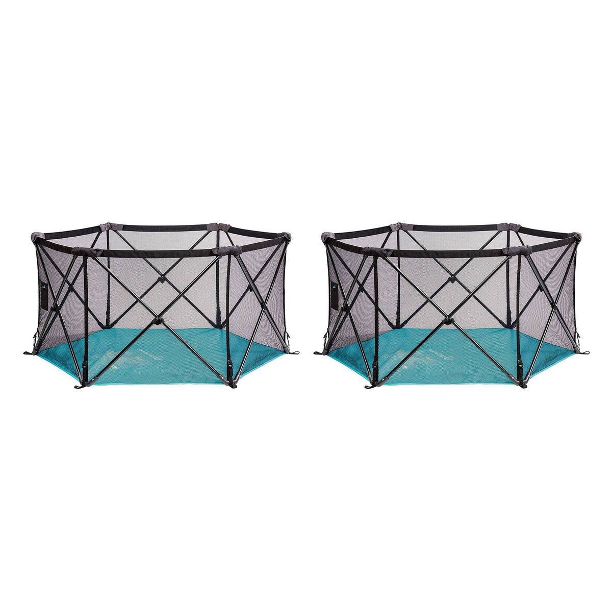 Summer Infant Lightweight Pop n Play Portable Play Yard, Turquoise (2 Pack)