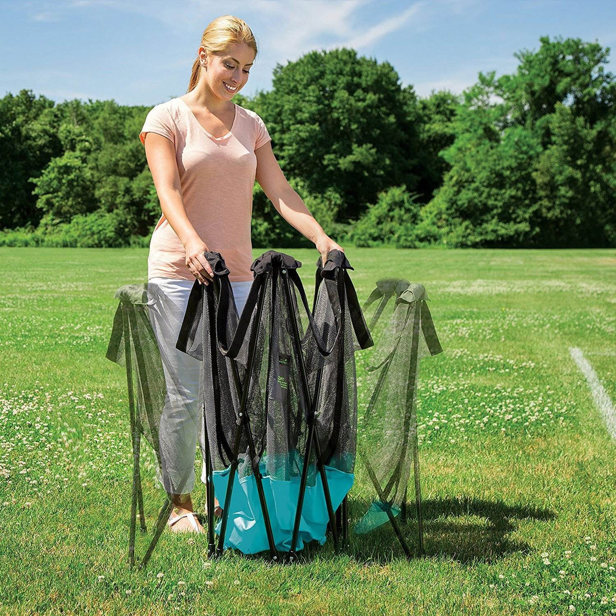 Summer Infant Lightweight Pop n Play Portable Play Yard, Turquoise (2 Pack)