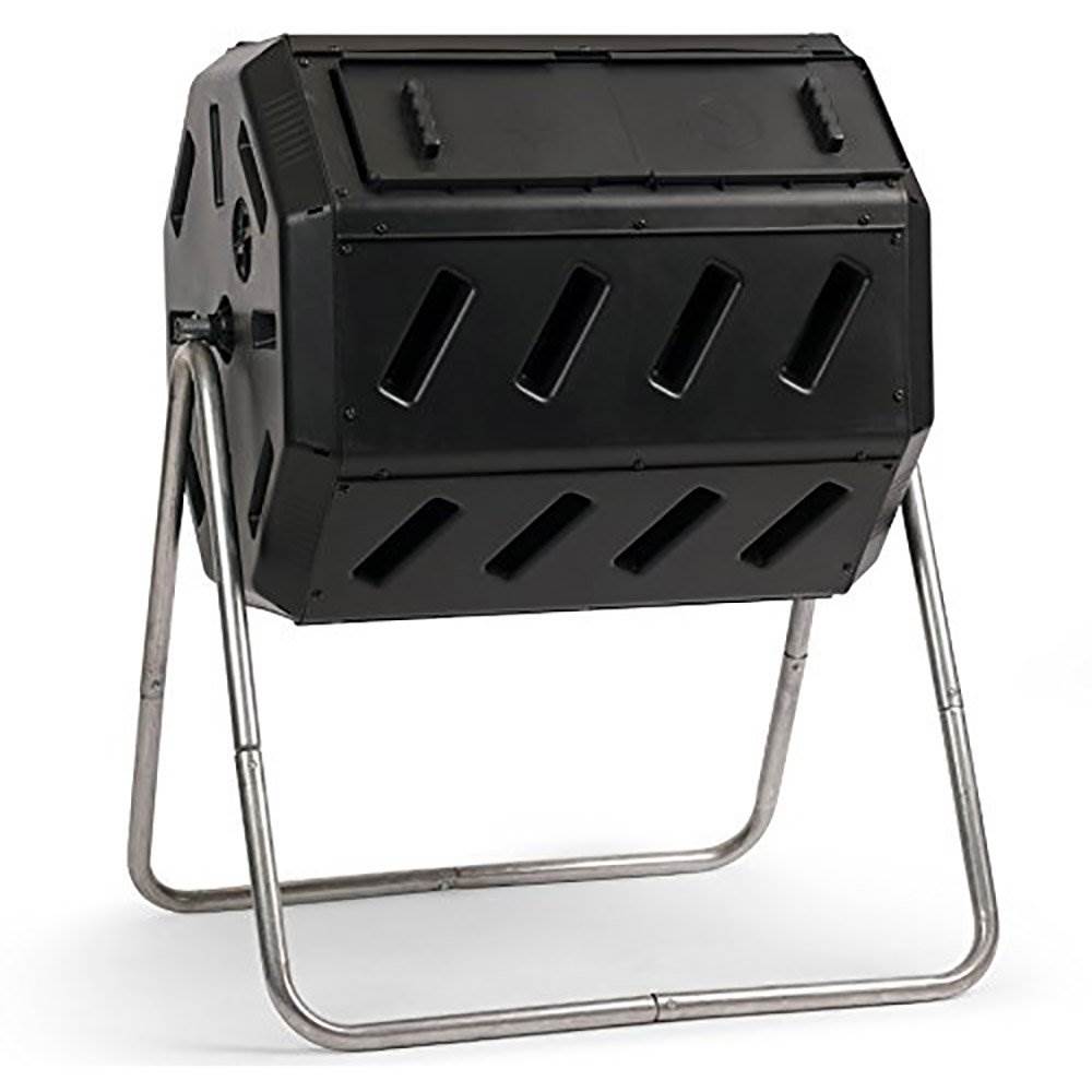FCMP Outdoor 37 Gallon Elevated Dual Chamber Tumbling Garden Compost Bin(2 Pack) - VMInnovations