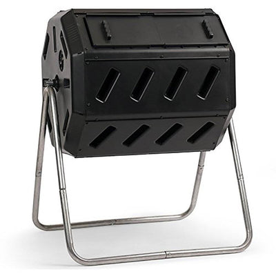 FCMP Outdoor 37 Gallon Elevated Dual Chamber Tumbling Garden Compost Bin(2 Pack) - VMInnovations