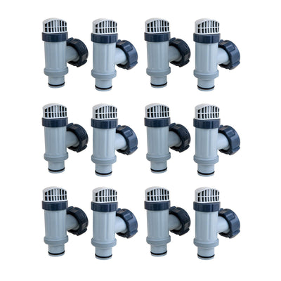 Intex Above Ground Plunger Valves with Gaskets & Nuts Replacement Part (12 Pack) - VMInnovations