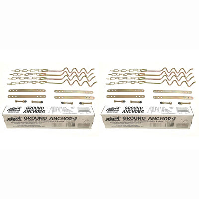 XDP Recreation Swing Set Trampoline & Patio Metal Ground Anchor Kit (2 Pack)