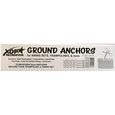 XDP Recreation Swing Set Trampoline & Patio Metal Ground Anchor Kit (2 Pack)