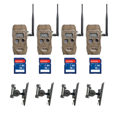 Cuddeback 20MP Game Camera (4 Pk) + 16GB SD Card (4 Pk) + Camera Mount (4 Pk)