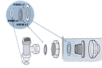 Intex 25006 Large Strainer Rubber Washer & Ring Pack Replacement Parts (6 Pack) - VMInnovations