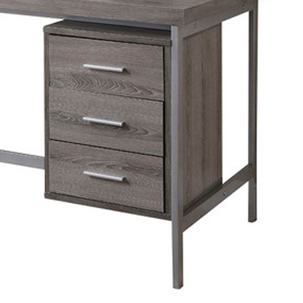 Monarch Specialties 60" Contemporary Office Computer Desk, Dark Taupe (2 Pack)
