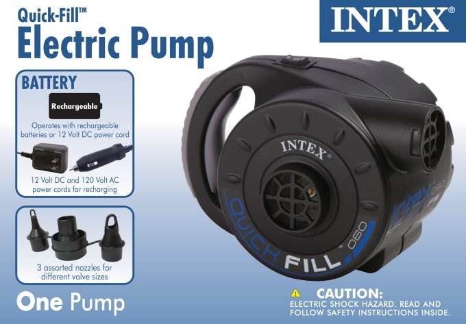 Intex 120V Quick Fill AC, Rechargeable Battery & DC Power Air Pump  (2 Pack)