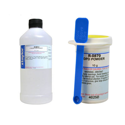 Taylor Pool Test Kit DPD Powder 10 G + Test Kit Cyanuric Acid Reagent #13 16 OZ