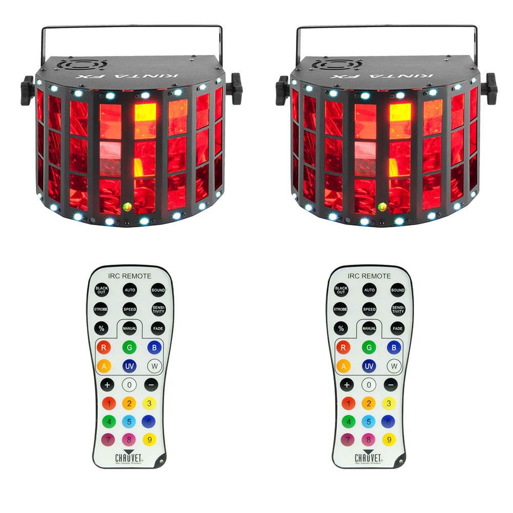 Chauvet DJ Kinta FX Multi Effect Stage Light (2 Pack) & Remote Control (2 Pack)