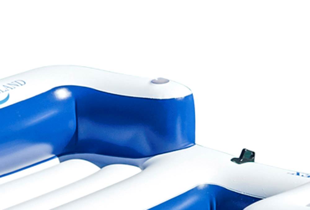 Intex Oasis Island 5 Person Inflatable Lounger (2 Pack) & Electric Air Pump