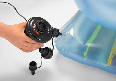 Intex Inflatable Canopy Island Lounger & Quick Fill Electric Air Pump (2 Pack) - VMInnovations