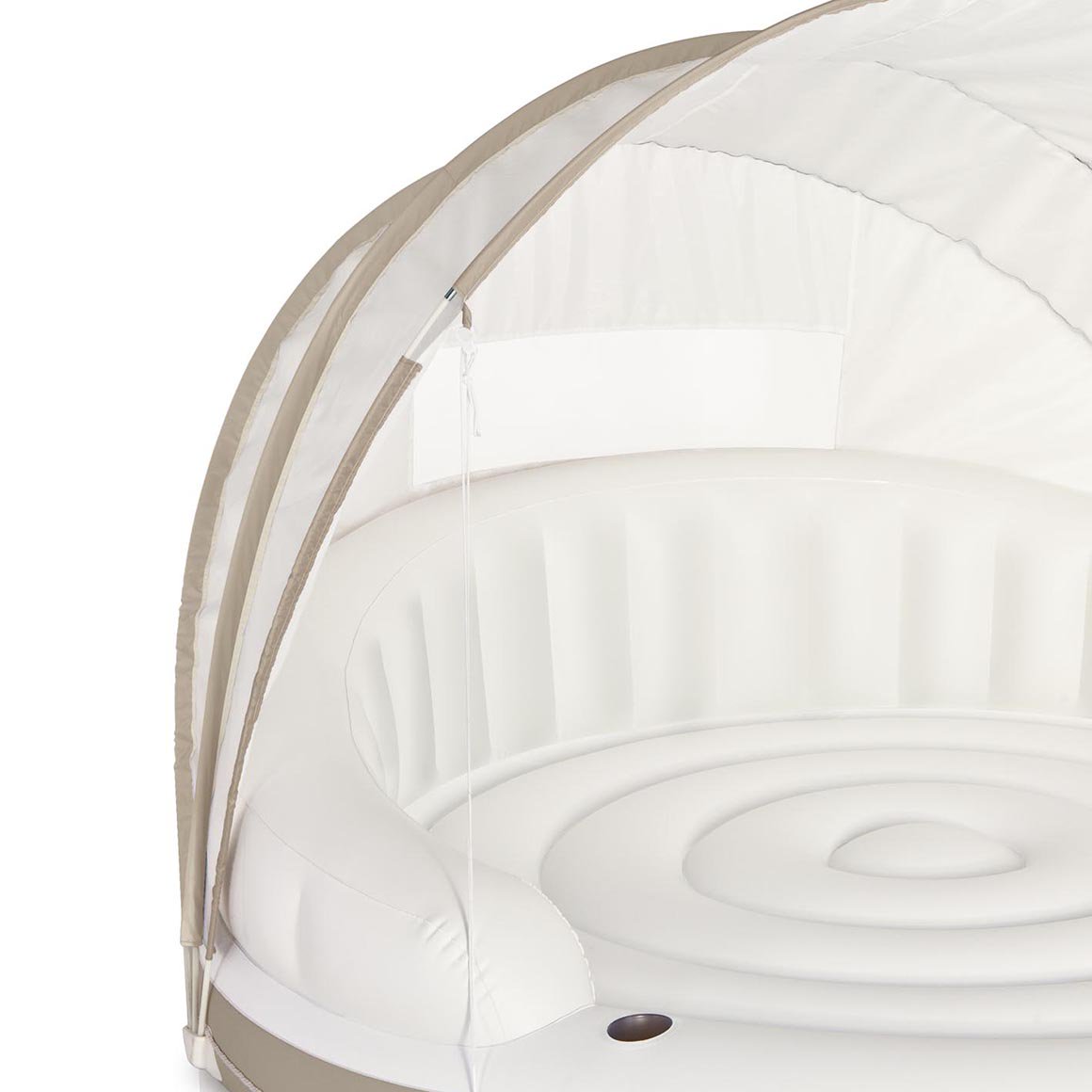 Intex Inflatable Canopy Island Lounger & Quick Fill Electric Air Pump (2 Pack) - VMInnovations