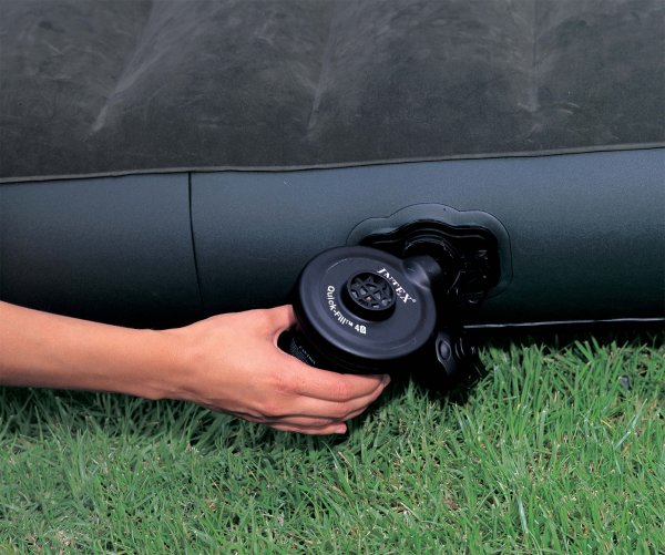 Intex Inflatable Canopy Island Lounger & Quick Fill Electric Air Pump (2 Pack) - VMInnovations
