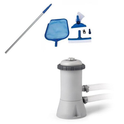 Intex Krystal Clear Pool Replacement Filter Pump & Maintenance Kit (Open Box)