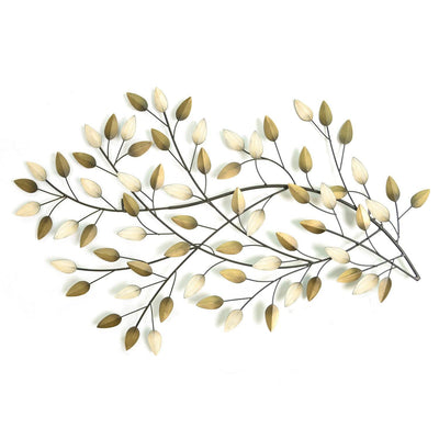 Stratton Home Decor Blowing Leaves Modern Decorative Wall Art, Gold (Used)