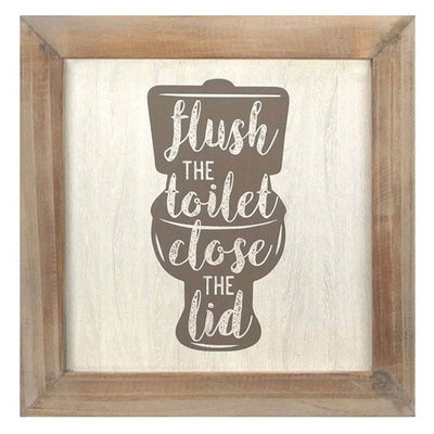 Stratton Home Decor "Floss, Flush, Wipe, Wash" Cute Bathroom Wall Art (Used)