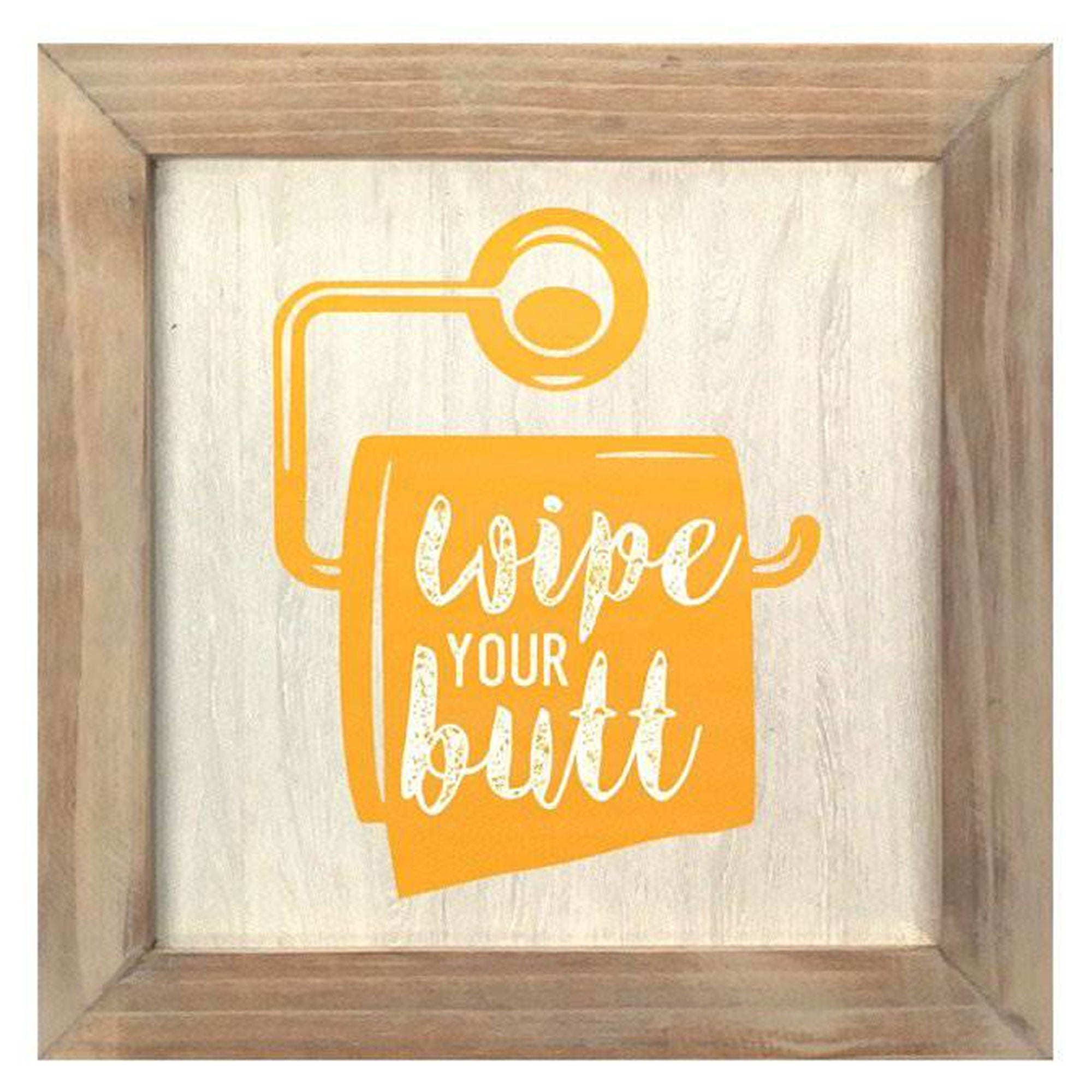 Stratton Home Decor "Floss, Flush, Wipe, Wash" Cute Bathroom Wall Art (Used)