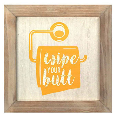 Stratton Home Decor "Floss, Flush, Wipe, Wash" Cute Bathroom Wall Art (Used)