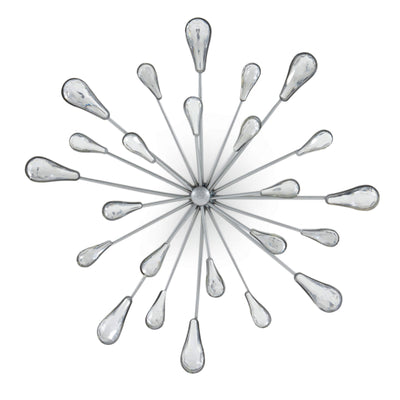 Stratton Home Decor Hand Painted Bursts Modern Wall Art Set of 3, Silver (Used)