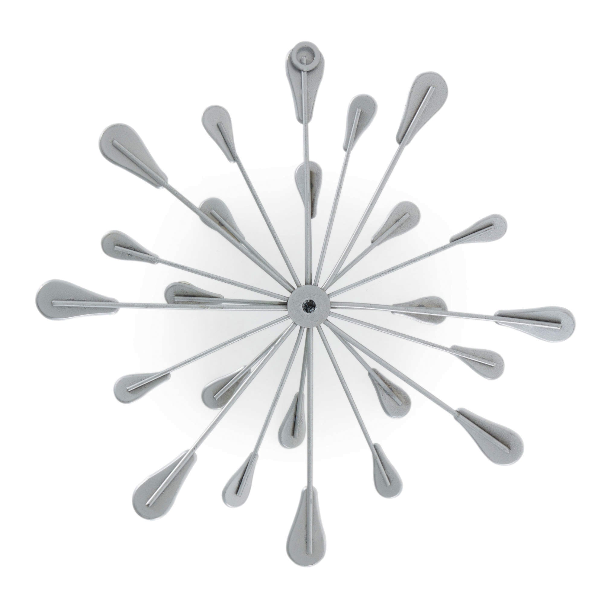 Stratton Home Decor 3 Acrylic Burst Wall Art Set, Silver (Open Box)
