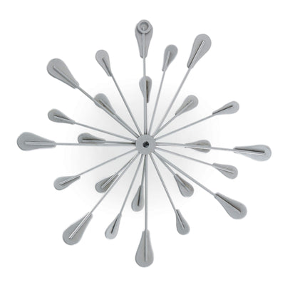 Stratton Home Decor 3 Acrylic Burst Wall Art Set, Silver (Open Box)