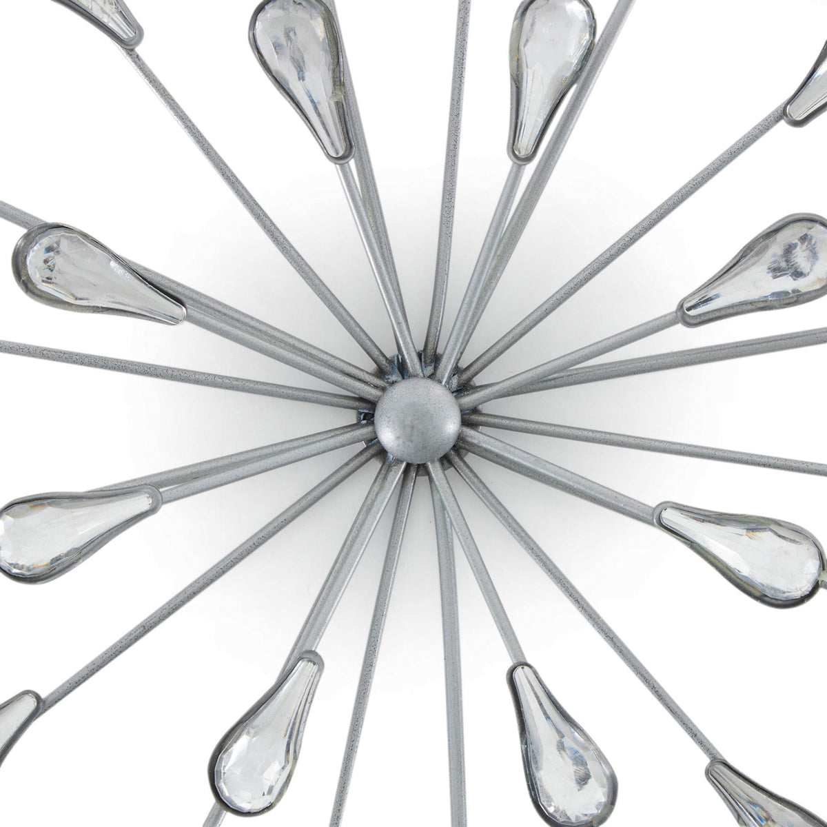 Stratton Home Decor 3 Acrylic Burst Wall Art Set, Silver (Open Box)