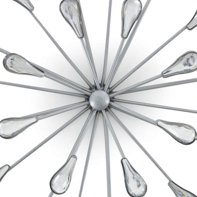 Stratton Home Decor Hand Painted Bursts Modern Wall Art Set of 3, Silver (Used)