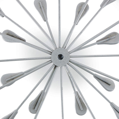Stratton Home Decor Hand Painted Bursts Modern Wall Art Set of 3, Silver (Used)