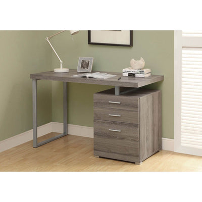 Monarch Specialties Left/Right Facing Contemporary Office Desk, Taupe (2 Pack)