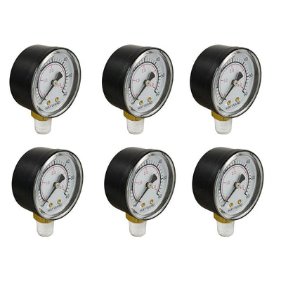 Hayward ECX270861 Swimming Pool Pressure Gauge Replacement Pro Series (6 Pack)