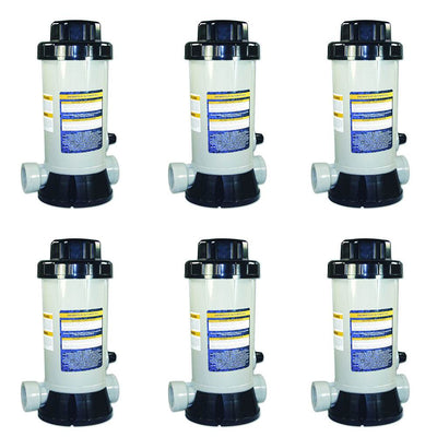 HydroTools In-Line Above Ground Swimming Pool Automatic Chlorine Feeder (6 Pack)