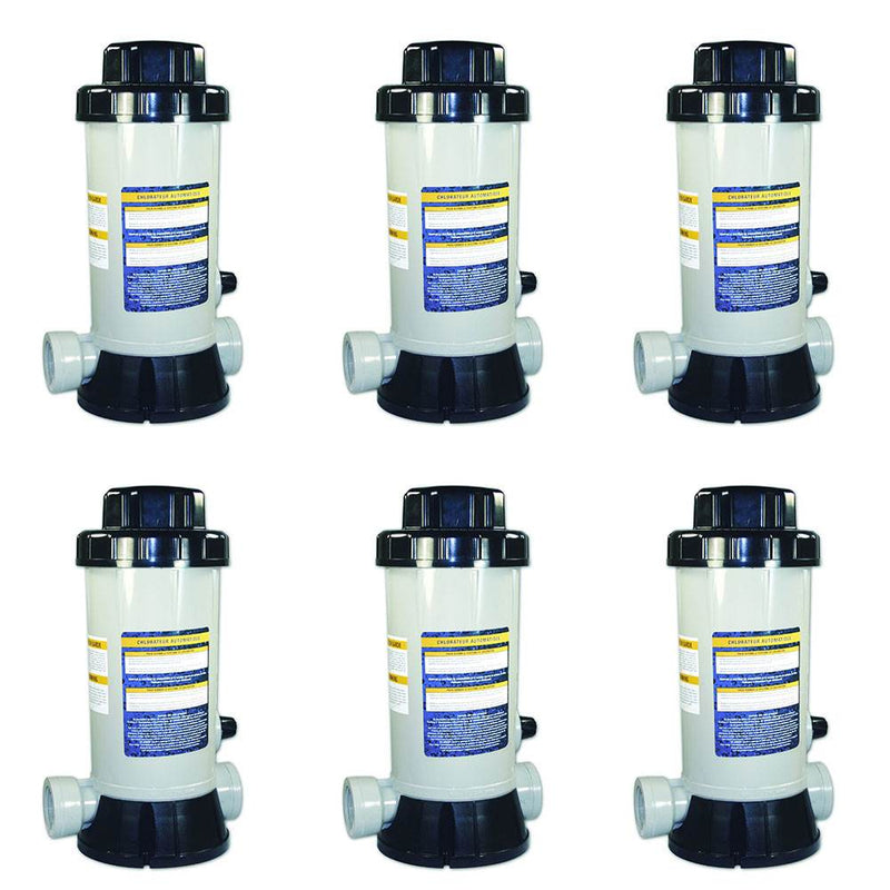 HydroTools In-Line Above Ground Swimming Pool Automatic Chlorine Feeder (6 Pack)