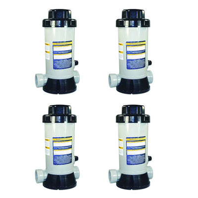 HydroTools In-Line Above Ground Swimming Pool Automatic Chlorine Feeder (4 Pack)