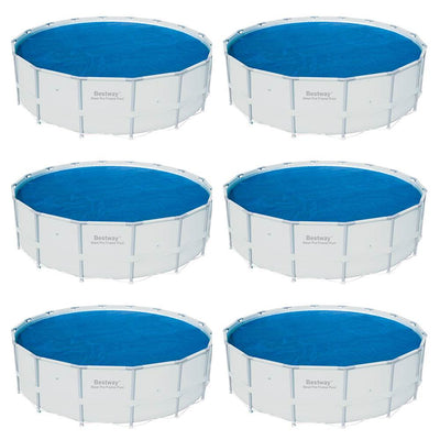 Bestway 15 Foot Round Above Ground Swimming Pool Solar Heat Cover (6 Pack)