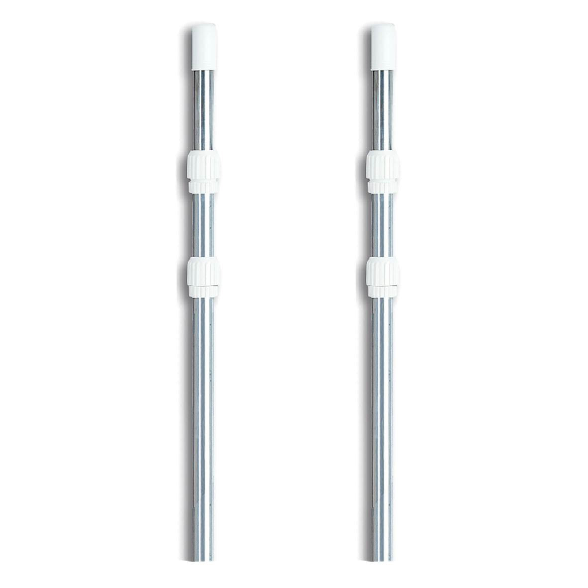 Swimline 8350M 3 Piece Mill Finish Universal Telescopic Pole 4'-12' (2 Pack)