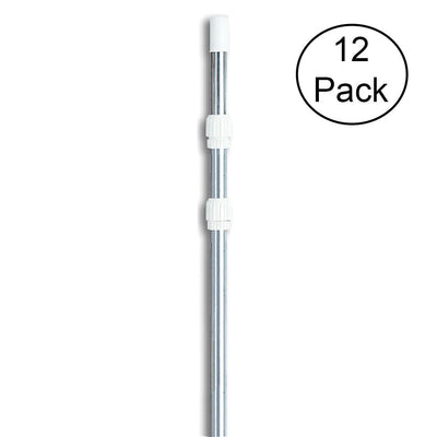 Swimline 8350M 3 Piece Mill Finish Universal Telescopic Pole 4'-12' (12 Pack)