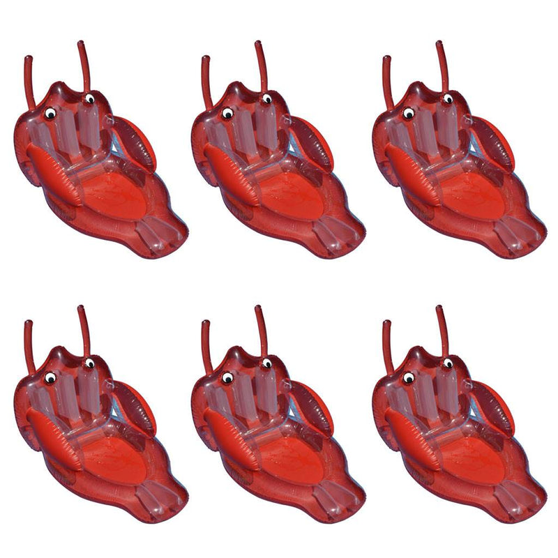Swimline Swimming Pool Rideable Giant Inflatable Lobster Float Lounger (6 Pack) - VMInnovations