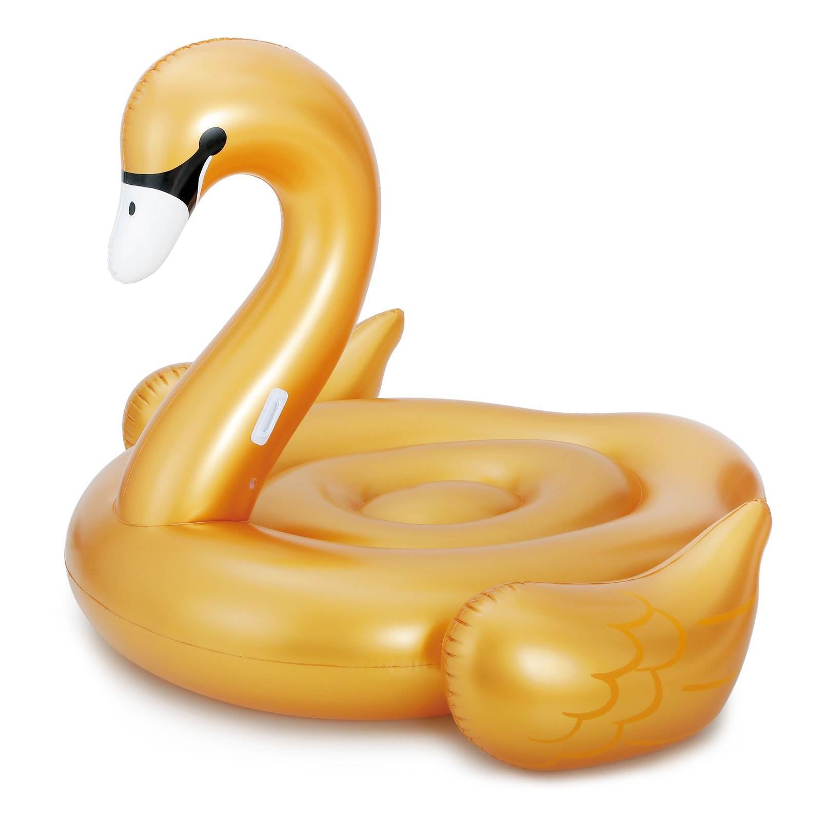 Summer Waves Golden Giant Ride On Swan Inflatable Swimming Pool Float (2 Pack)