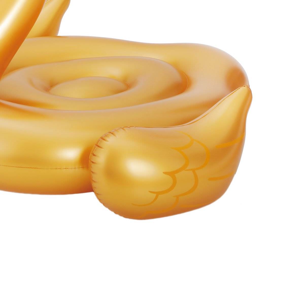 Summer Waves Golden Giant Ride On Swan Inflatable Swimming Pool Float (2 Pack)