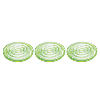 Summer Waves 65" x 7" Inflatable Splash Island Swirl Pool Tube Float (3 Pack)
