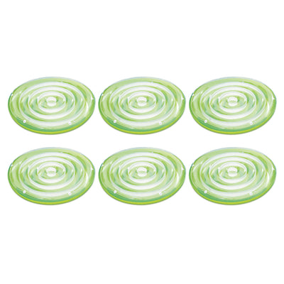 Summer Waves 65" x 7" Inflatable Splash Island Swirl Pool Tube Float (6 Pack)