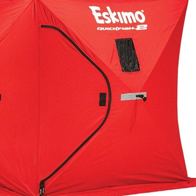 Eskimo Quickfish 2 Person Pop Up Ice Fishing Tent House Shack Shelter (Open Box)