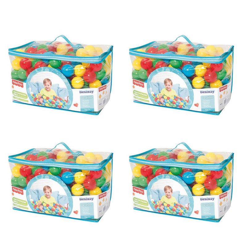 Fisher-Price Small Plastic Multi-Colored Play Ball Pit Balls, 200 Count (4 Pack)