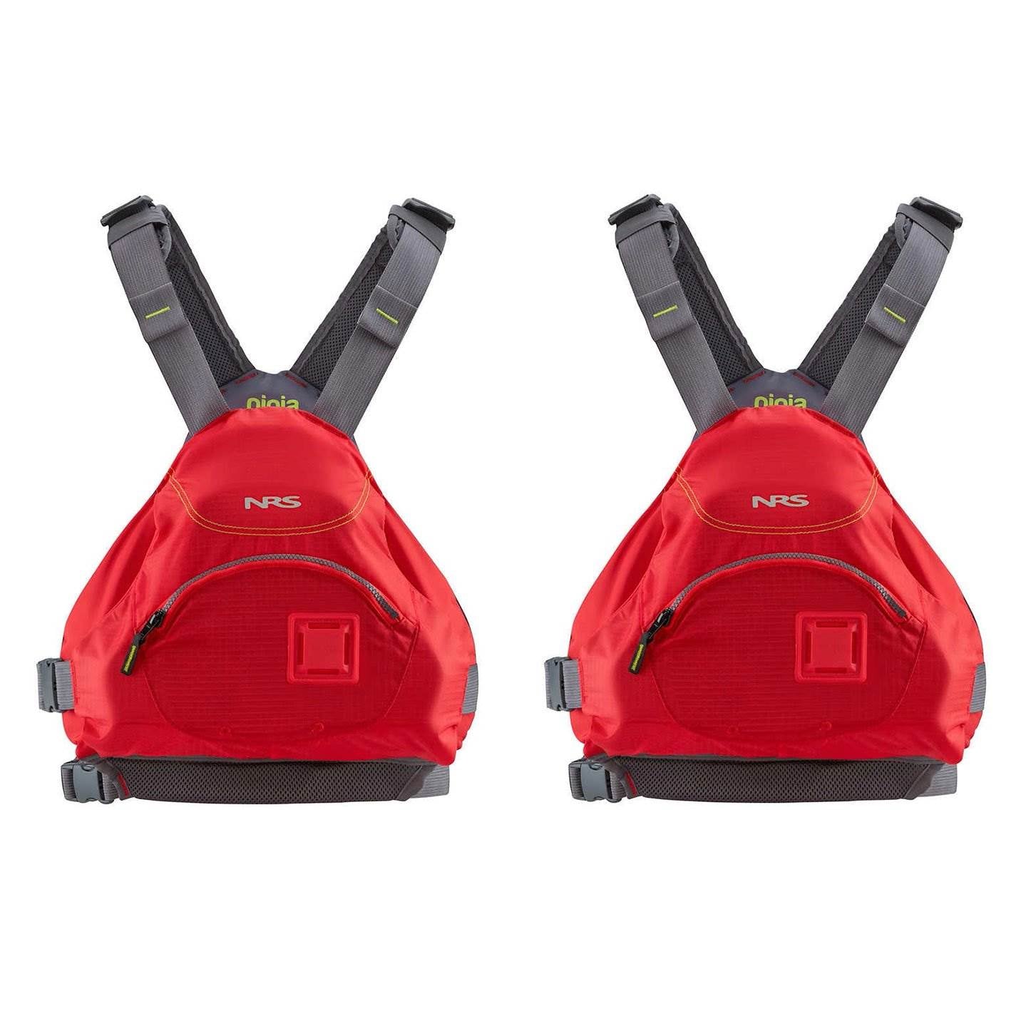 NRS Ninja Adult Small Medium PFD Type III Boating Kayak Life Jacket Vest, 2 Pack