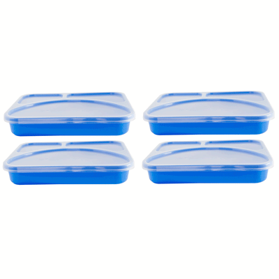 Life Story 3 Compartment Meal Prep Containers with Lids (4 Pk)