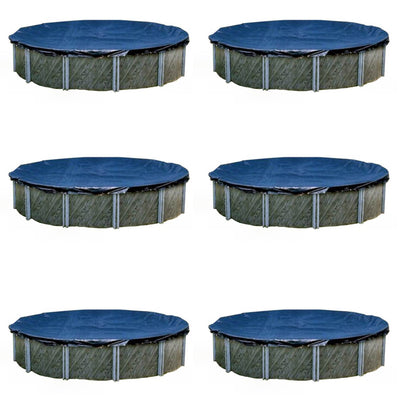 Swimline 21 Foot Round Above Ground Winter Swimming Pool Cover, Blue (6 Pack)